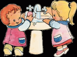 Dzieci myjące ręce 